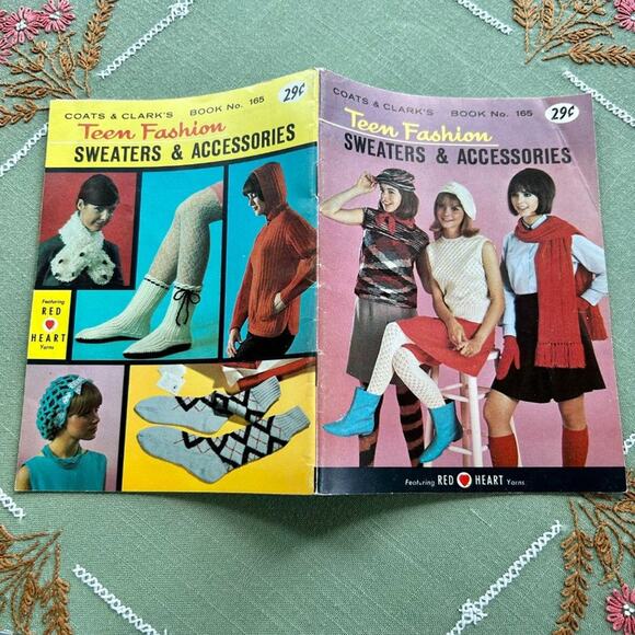 Vintage 1960s Knitting Pattern Book - Teen Fashion Sweaters & Accessories - Picture 7 of 14